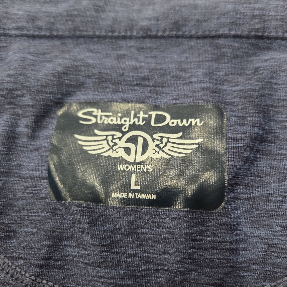 Straight Down Zip Front Blue Performance Jacket S… - image 8